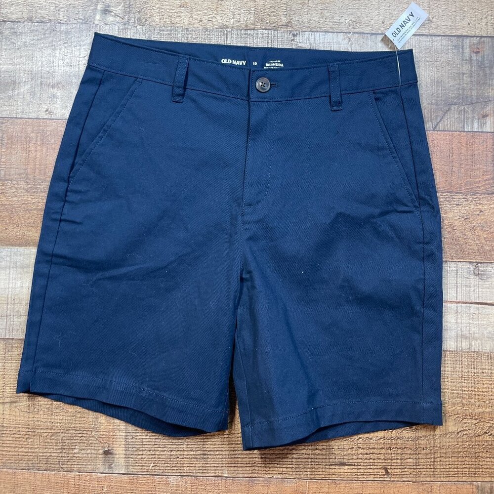 Old Navy NWT High-Rise Bermuda Navy Blue Shorts size 10
